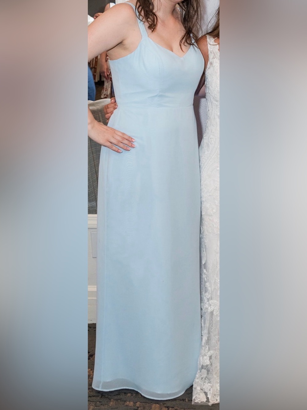 Azazie Sky Blue Maxi Dress